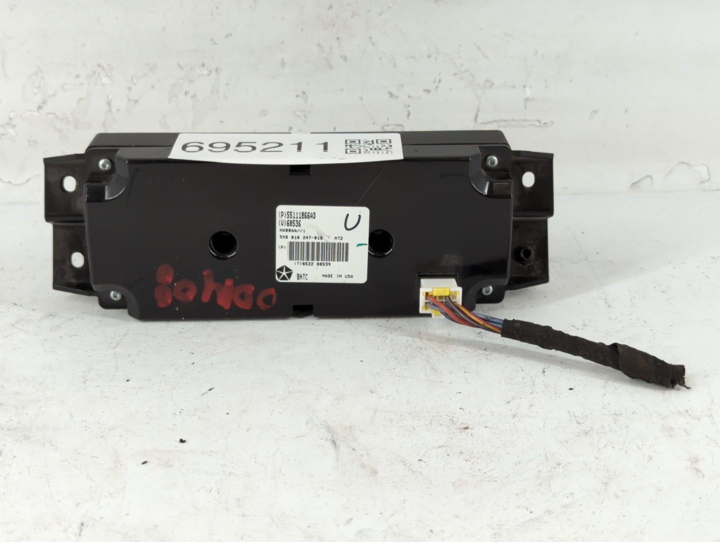 2011-2013 Dodge Durango Climate Control Module Temperature AC/Heater Replacement P/N:55111866AD Fits Fits 2011 2012 2013 OEM