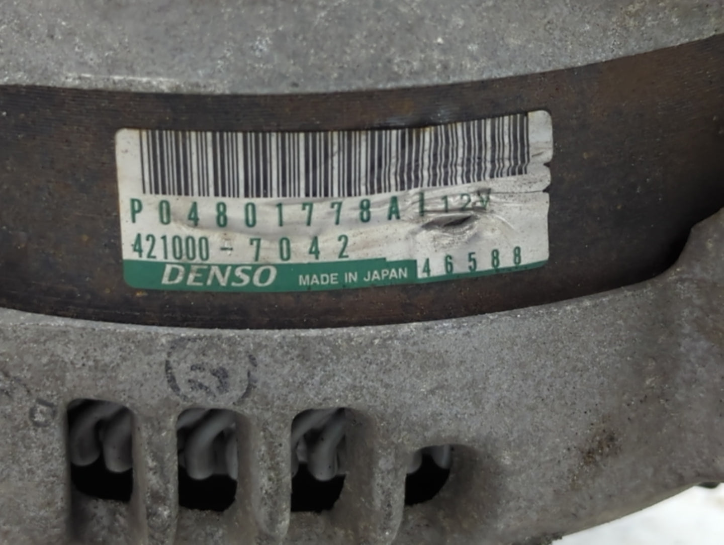2011-2015 Dodge Durango Alternator Replacement Generator Charging Assembly Engine OEM P/N:P04801778AI Fits OEM Used Auto Par