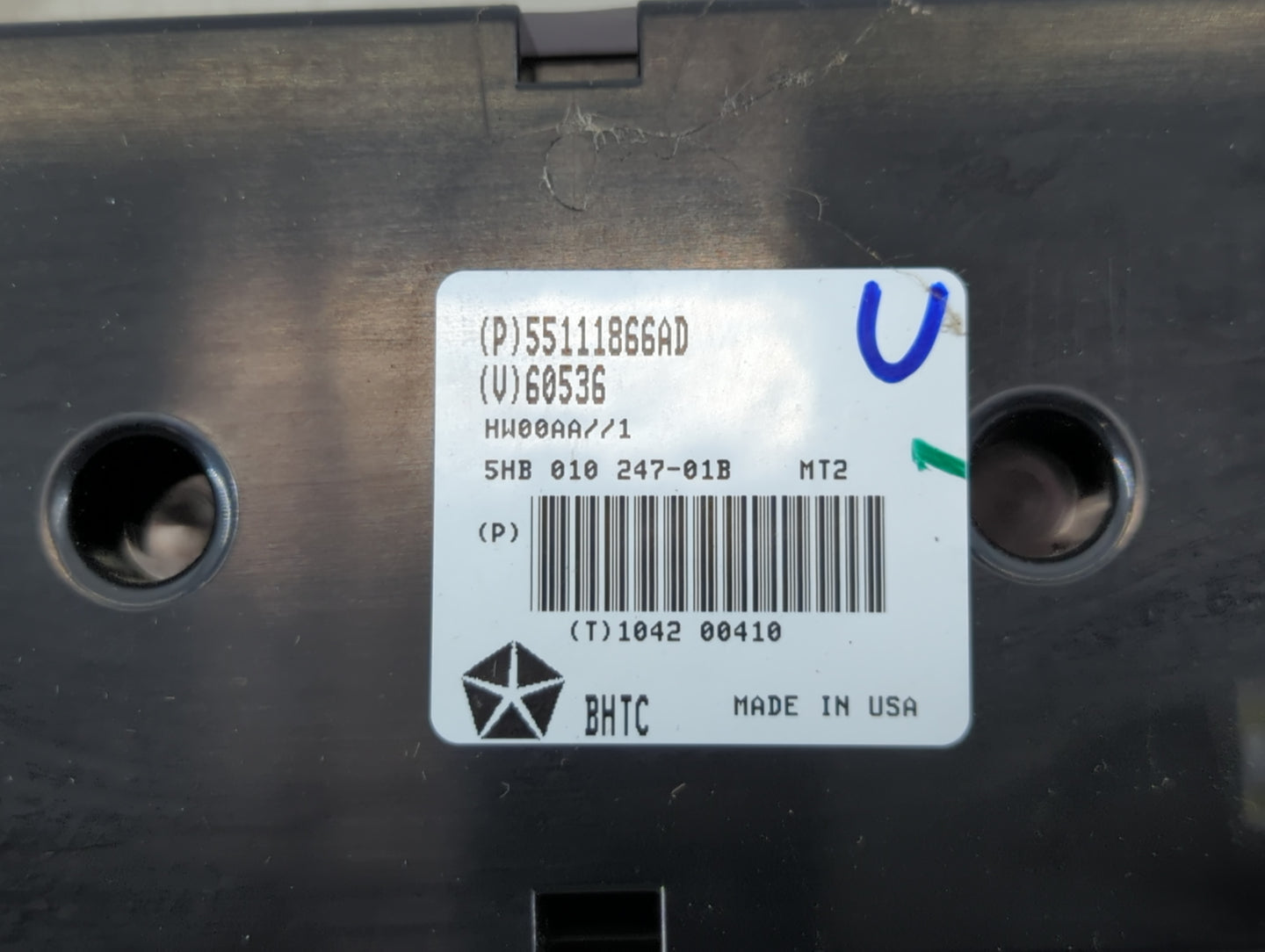 2011-2013 Dodge Durango Climate Control Module Temperature AC/Heater Replacement P/N:55111866AD Fits Fits 2011 2012 2013 OEM