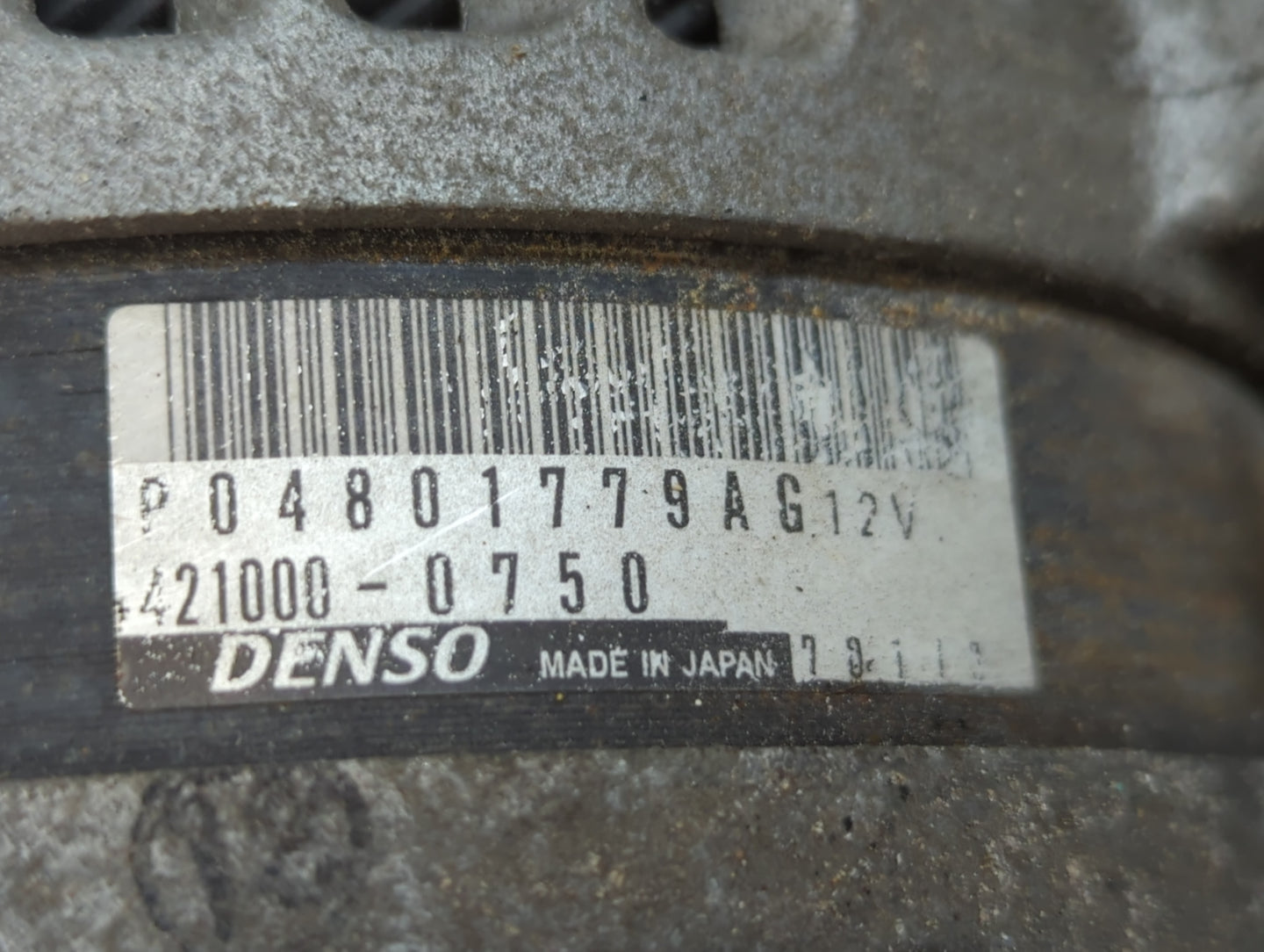 2011-2015 Dodge Durango Alternator Replacement Generator Charging Assembly Engine OEM P/N:421000-0750 P04801779AG Fits OEM U