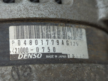 2011-2015 Dodge Durango Alternator Replacement Generator Charging Assembly Engine OEM P/N:421000-0750 P04801779AG Fits OEM Used Auto Parts