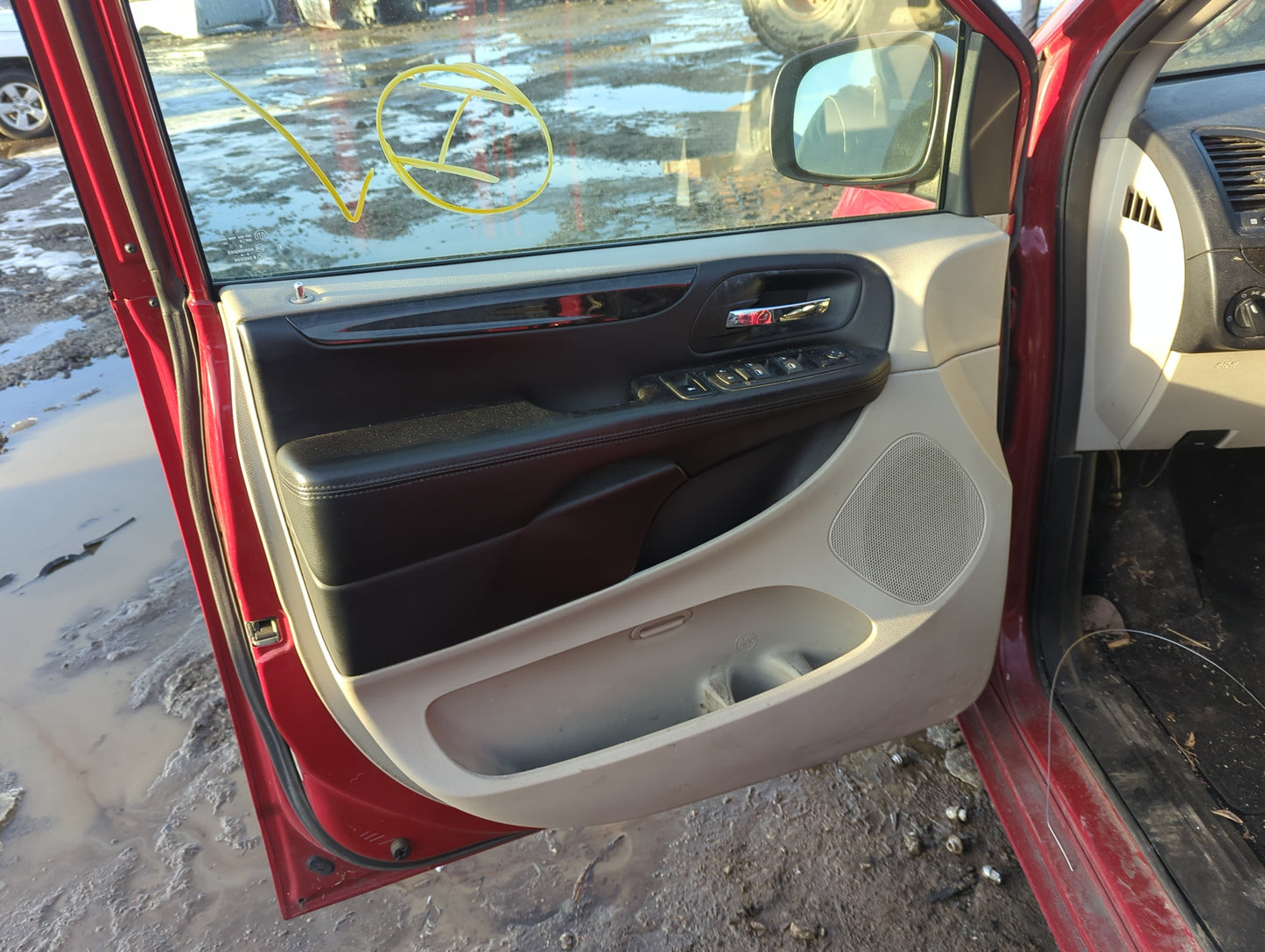 2012 Dodge Grand Caravan Front Left Driver Interior Door Panel Trim 1277998 - Oemusedautoparts1.com