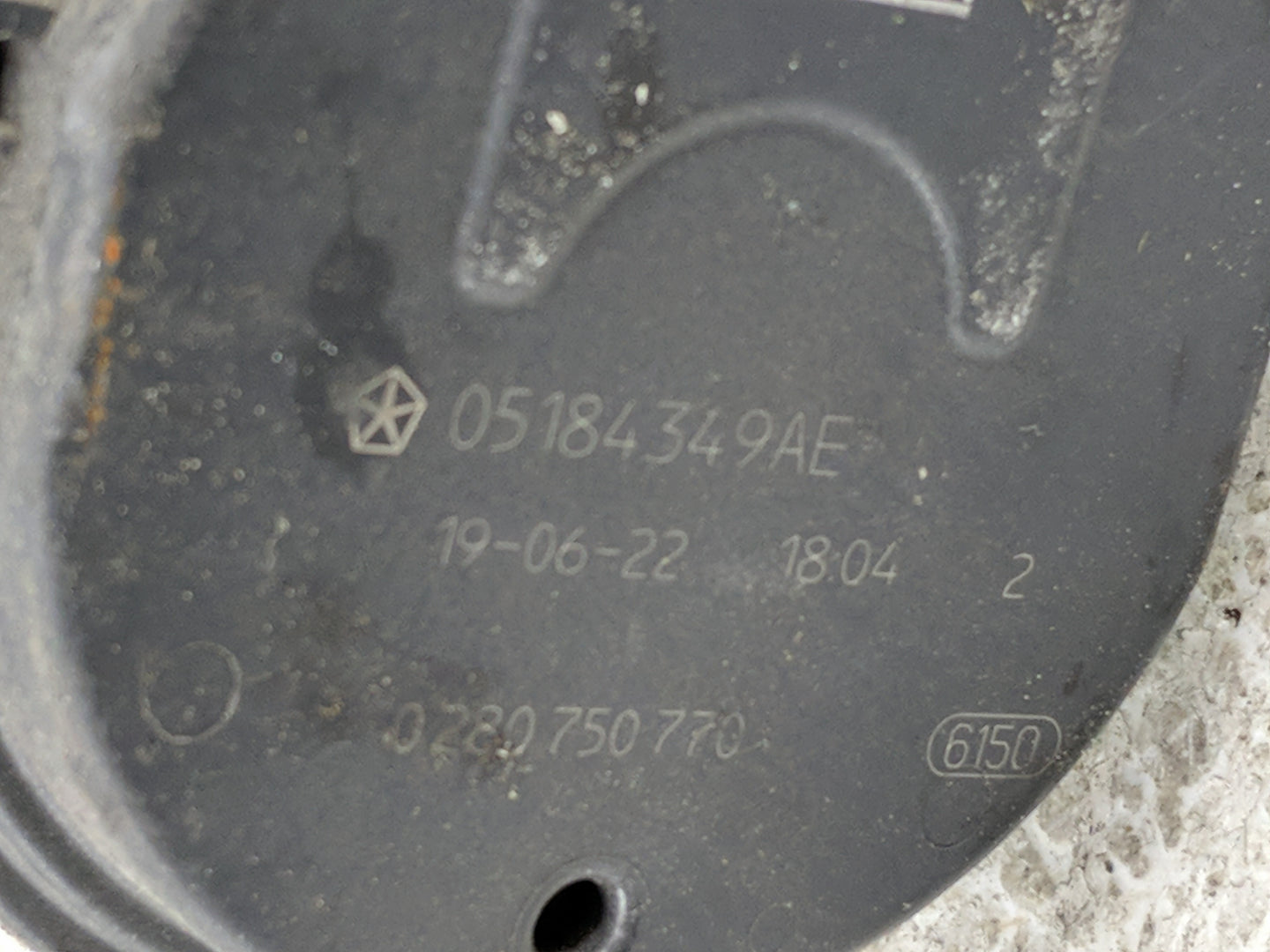2011-2020 Dodge Grand Caravan Throttle Body P/N:0 280 750 770 05184349AE Fits OEM Used Auto Parts - Oemusedautoparts1.com