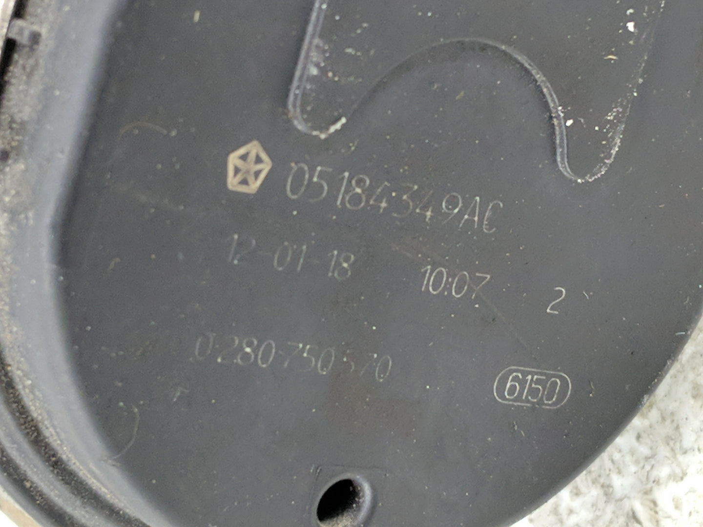 2011-2020 Dodge Grand Caravan Throttle Body P/N:05184349AC 0 280 750 770 Fits OEM Used Auto Parts - Oemusedautoparts1.com