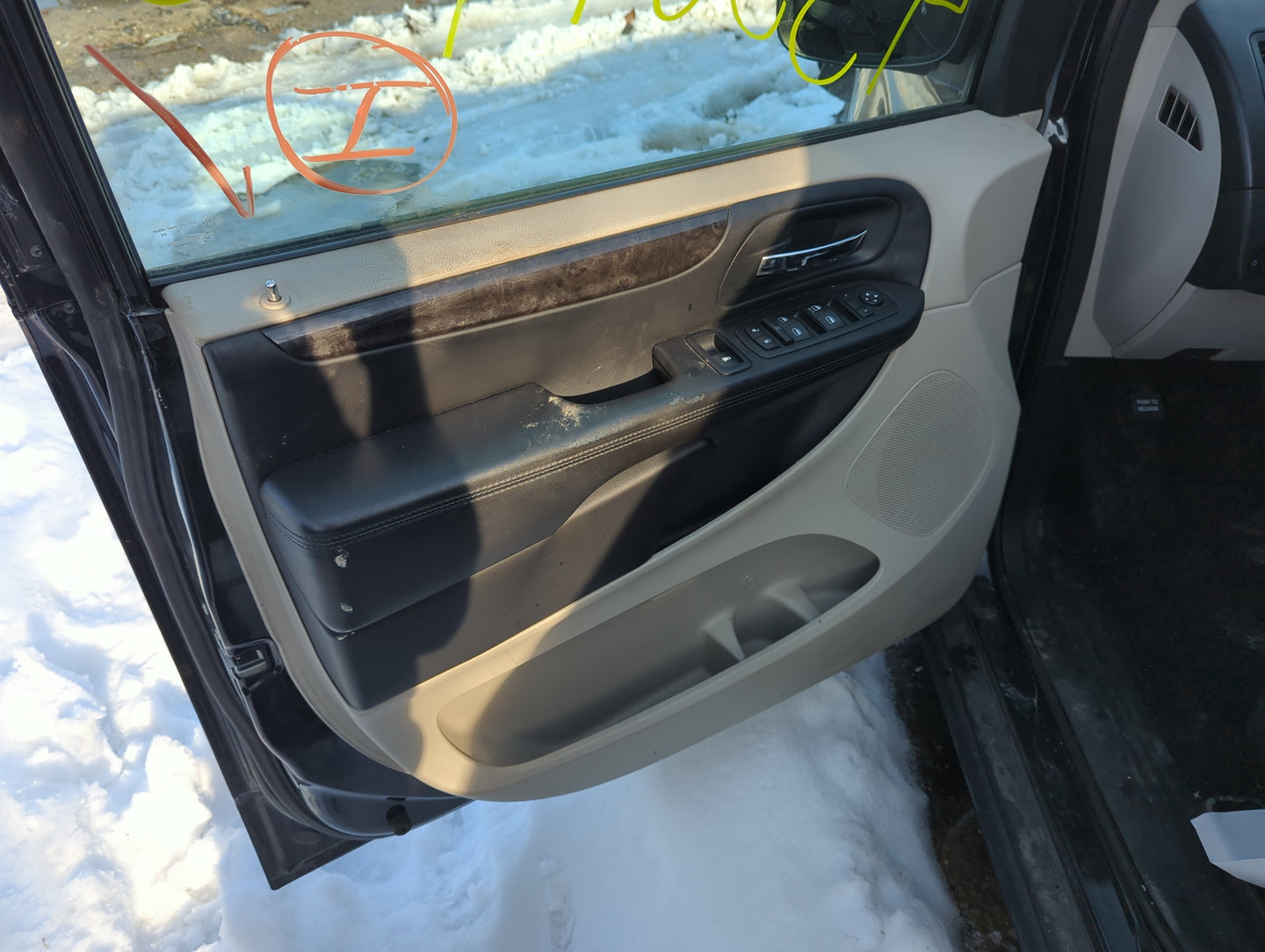 2012 Dodge Grand Caravan Front Left Driver Interior Door Panel Trim 1324180 - Oemusedautoparts1.com