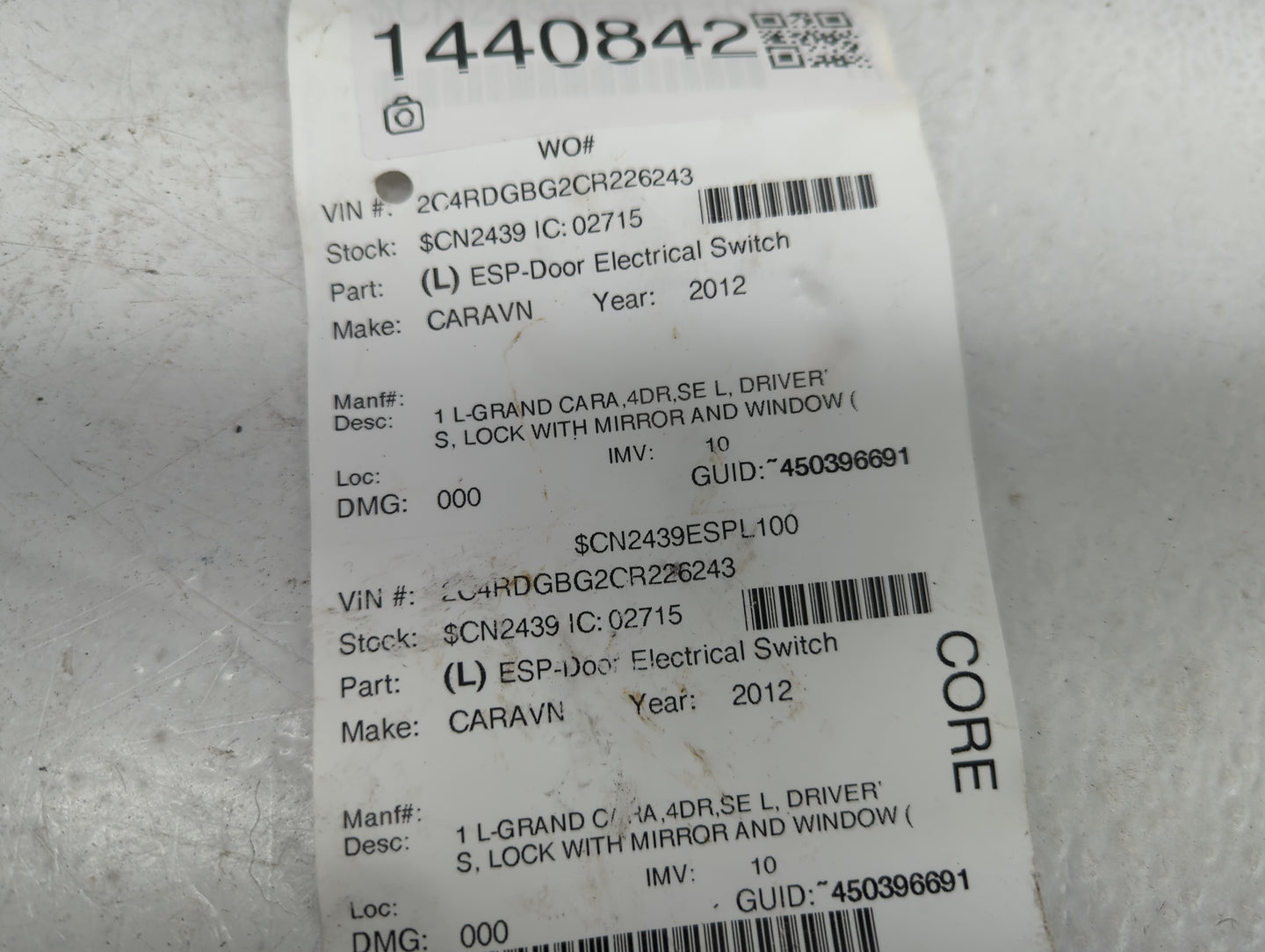 2012-2016 Dodge Grand Caravan Master Power Window Switch Replacement Driver Side Left Fits Fits 2012 2013 2014 2015 2016 OEM