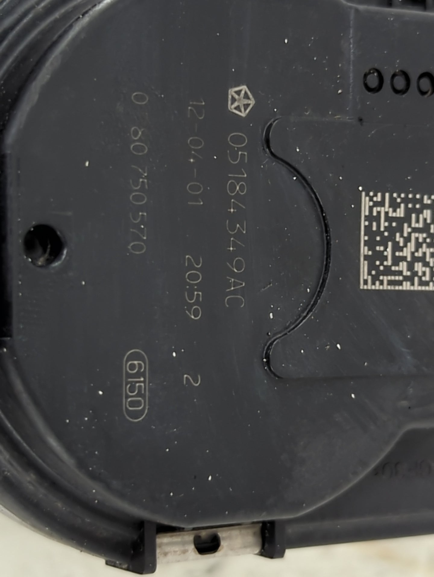 2011-2020 Dodge Grand Caravan Throttle Body P/N:05184349AC 0 80 750 570 Fits OEM Used Auto Parts - Oemusedautoparts1.com