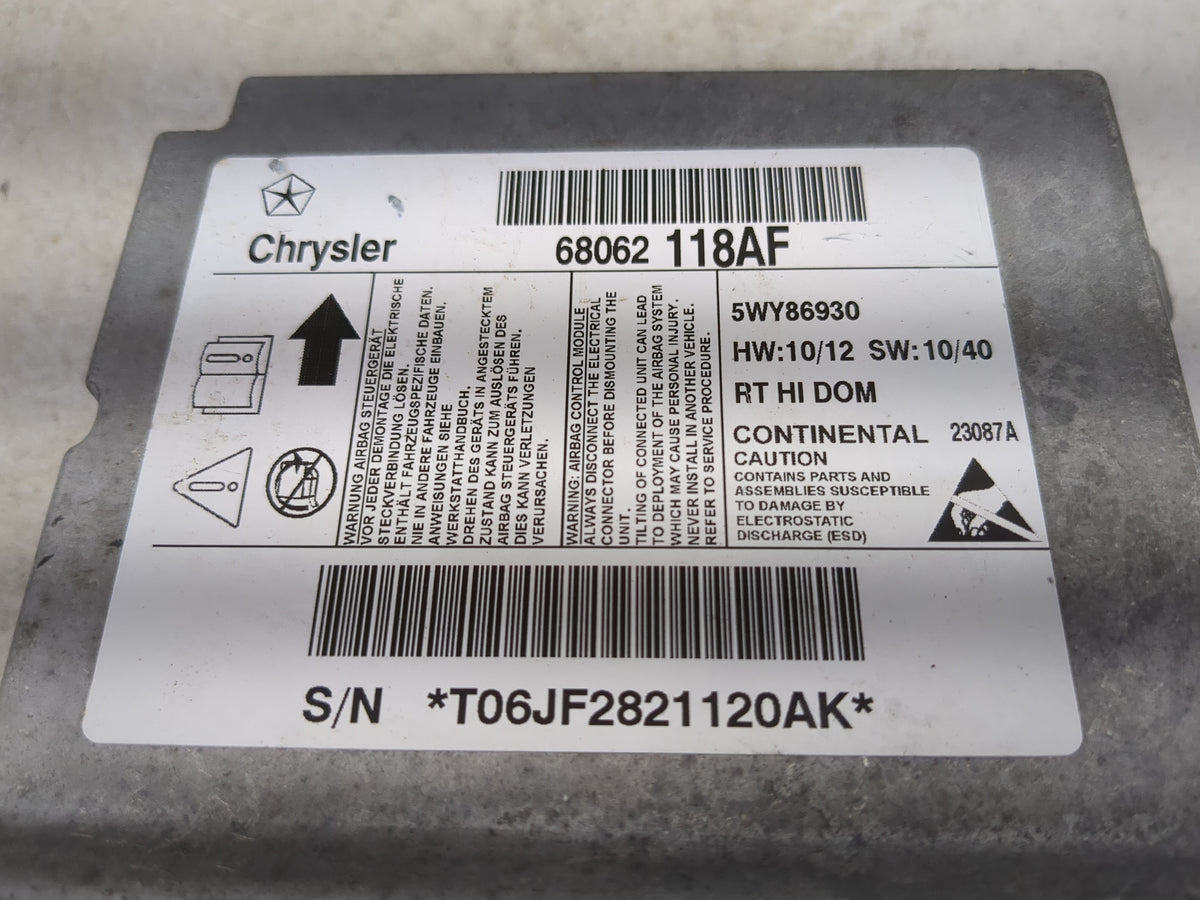 2012-2012 Dodge Grand Caravan Safety Restraint Srs Airbag Control Module 1502554 - Oemusedautoparts1.com