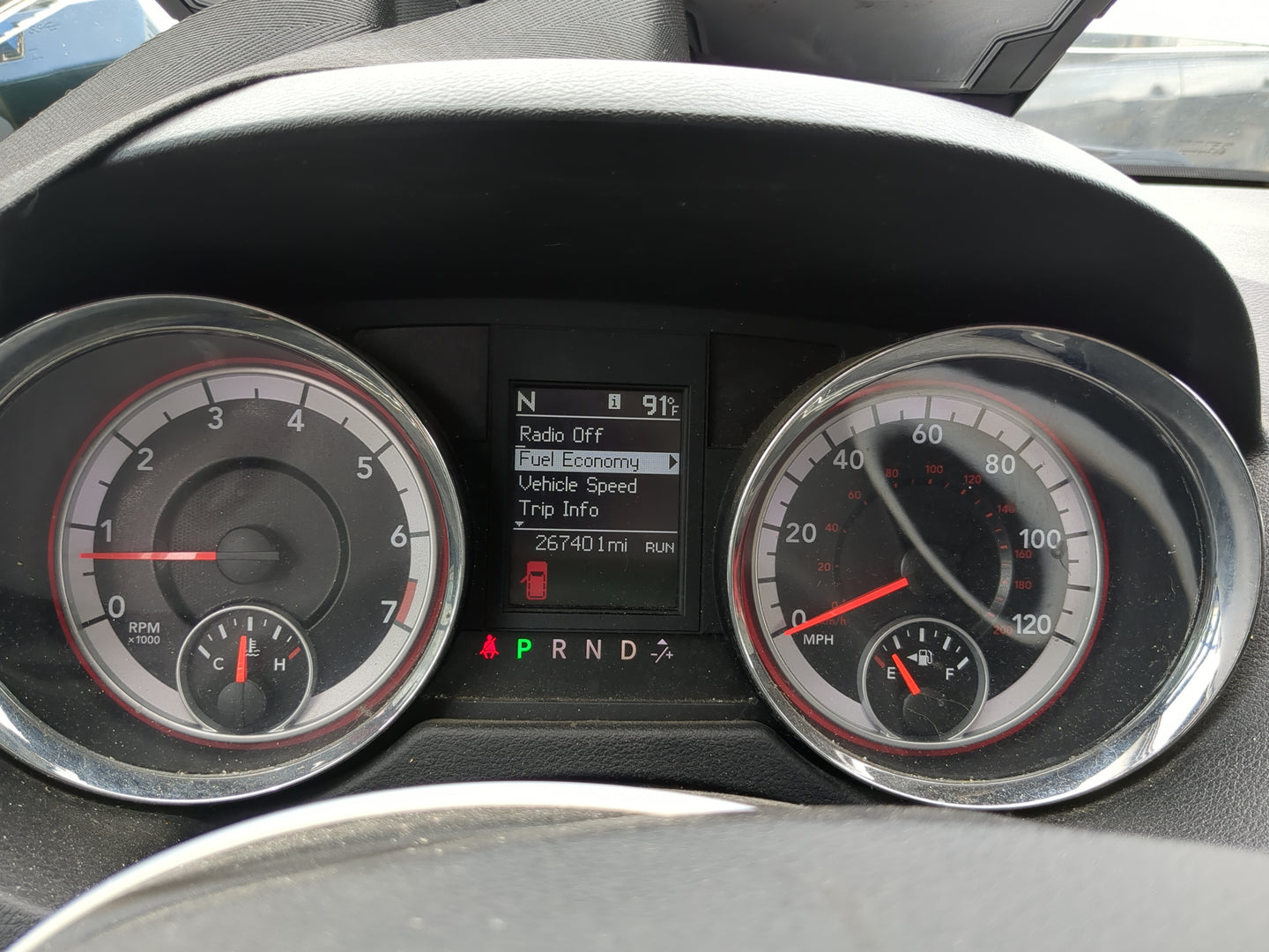2012 Dodge Grand Caravan Instrument Cluster Speedometer Gauges Miles:267K Fits OEM Used Auto Parts - Oemusedautoparts1.com