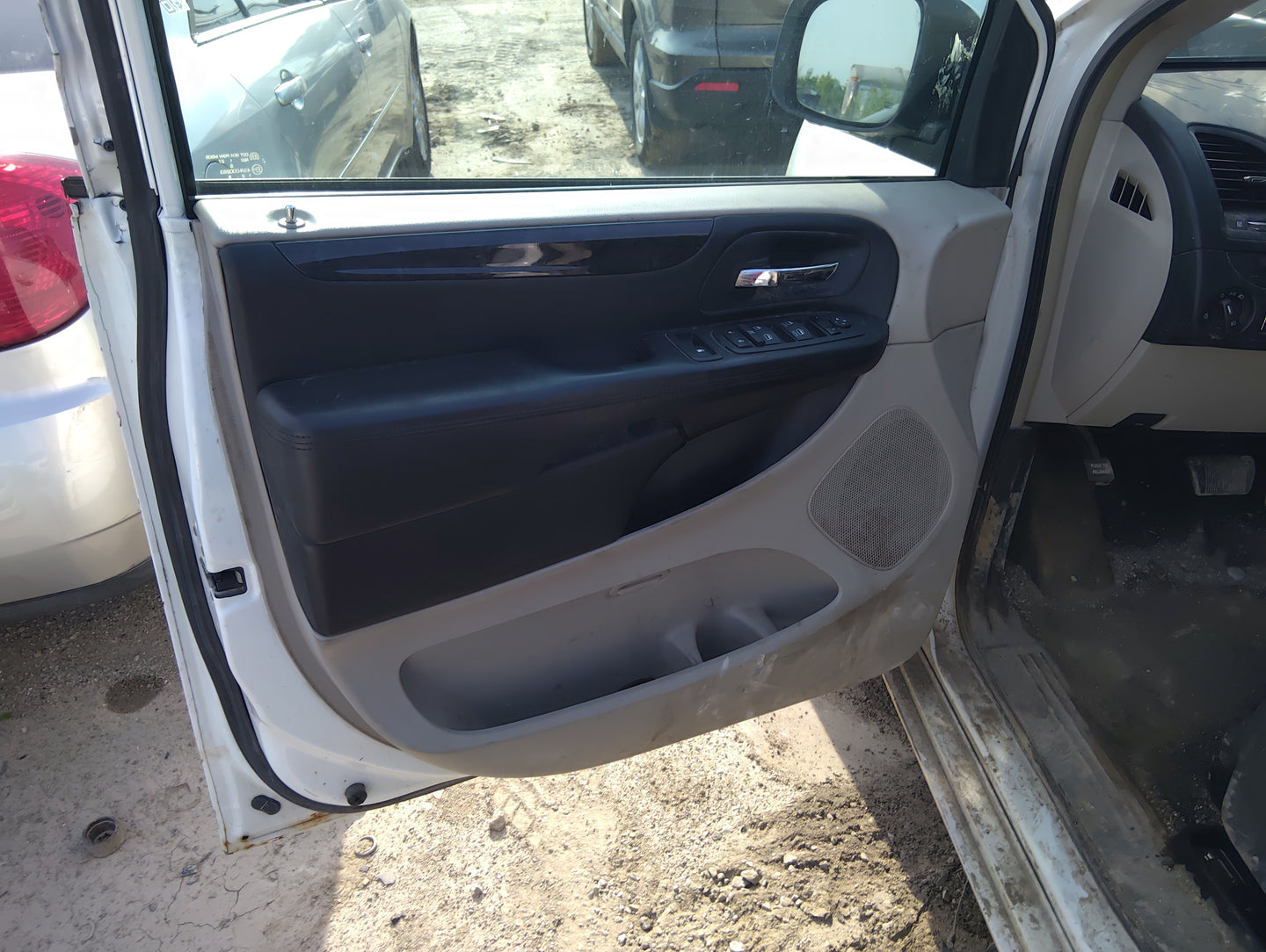 2012 Dodge Grand Caravan Front Left Driver Interior Door Panel Trim 5037156 - Oemusedautoparts1.com