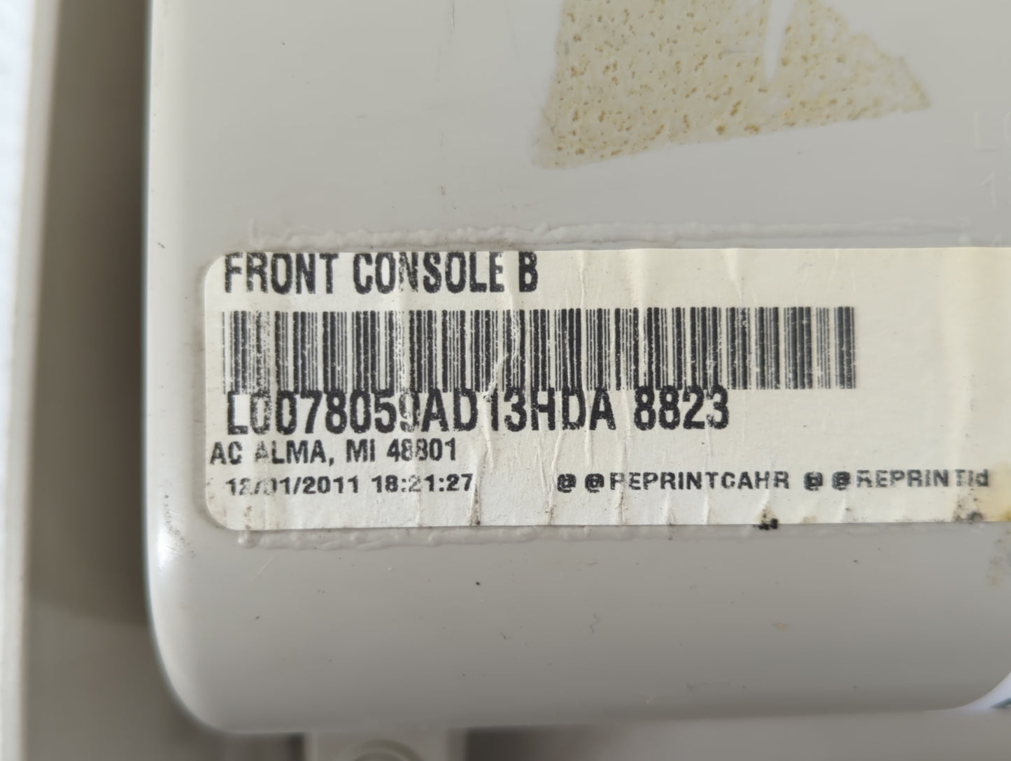 2012 Dodge Grand Caravan Overhead Roof Console - Oemusedautoparts1.com