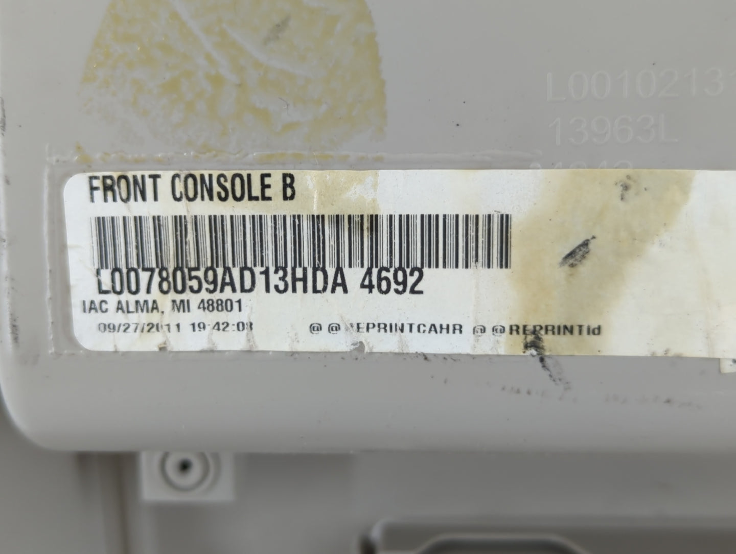 2012 Dodge Grand Caravan Overhead Roof Console - Oemusedautoparts1.com