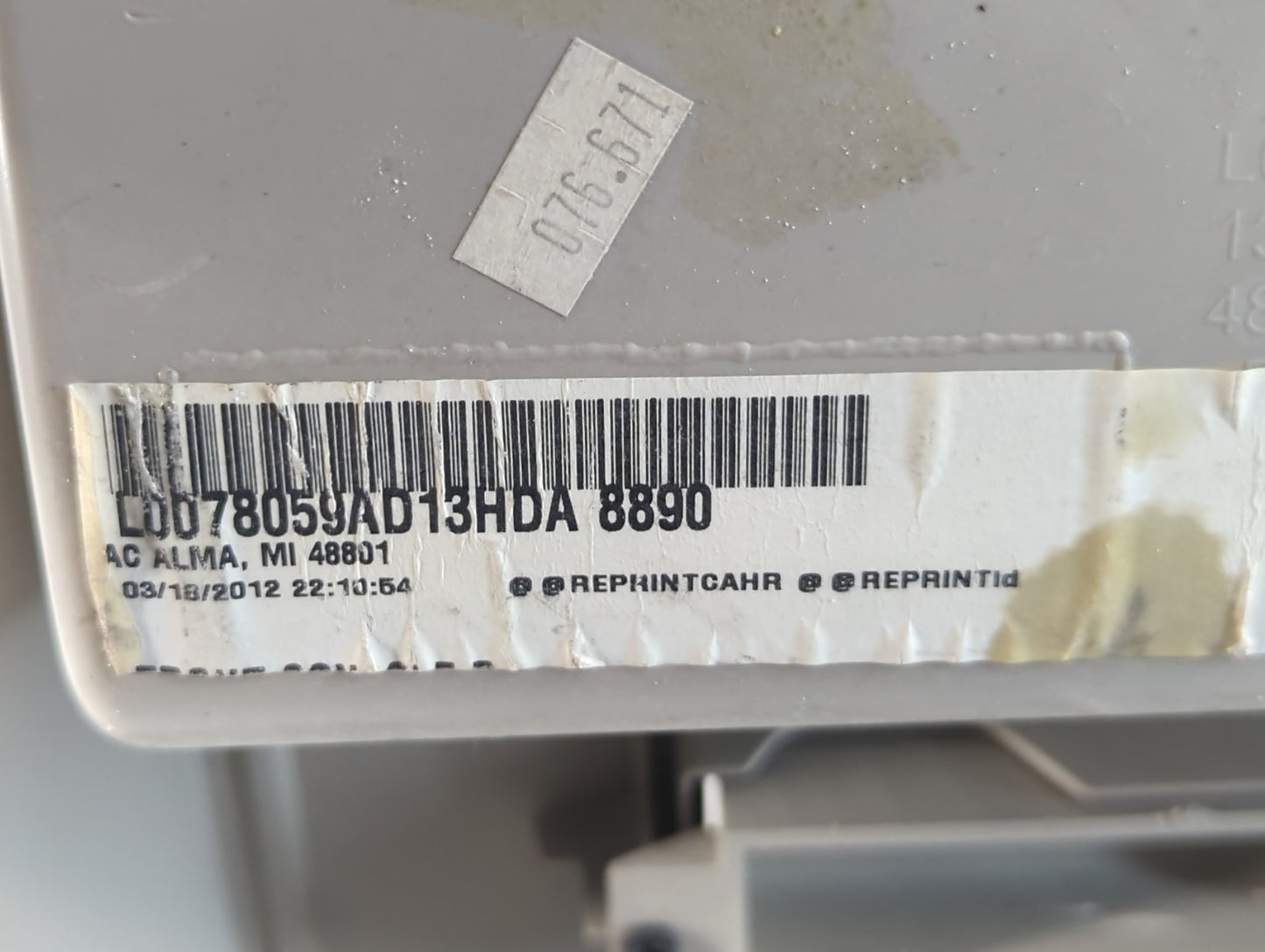 2012 Dodge Grand Caravan Overhead Roof Console - Oemusedautoparts1.com