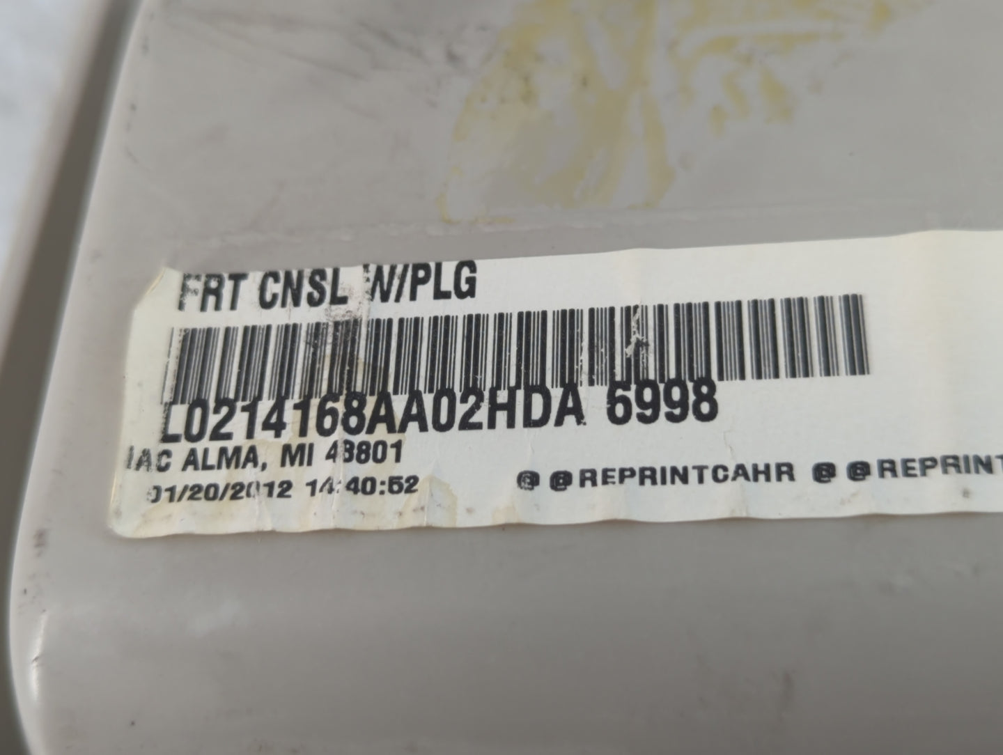2012 Dodge Grand Caravan Overhead Roof Console - Oemusedautoparts1.com