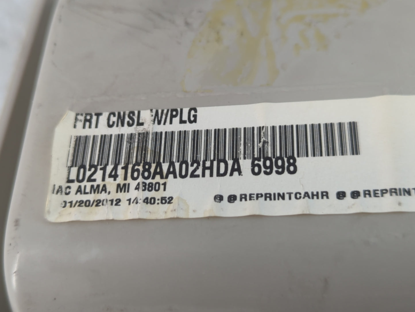 2012 Dodge Grand Caravan Overhead Roof Console - Oemusedautoparts1.com