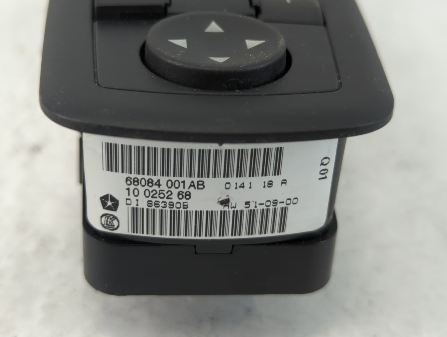 2012 Dodge Journey Master Power Window Switch Replacement Driver Side Left P/N:68084 001AB Fits OEM Used Auto Parts - Oemuse