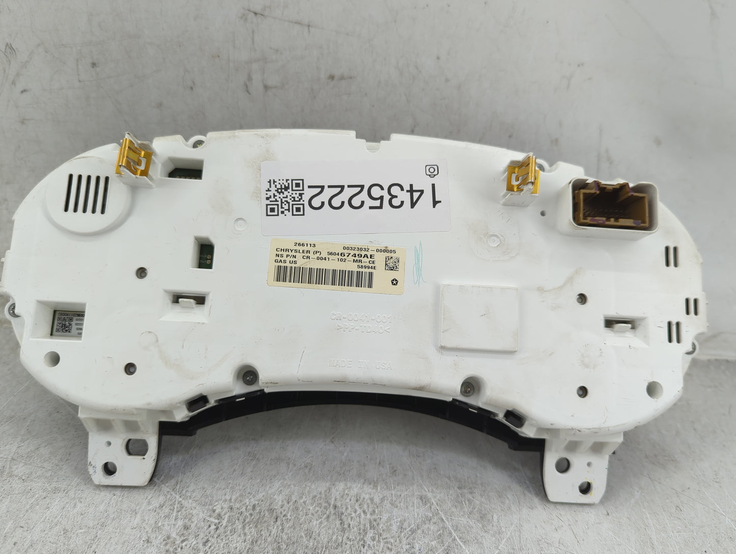 2012 Dodge Journey Instrument Cluster Speedometer Gauges P/N:56046749AE 56046749AD Fits OEM Used Auto Parts - Oemusedautopar