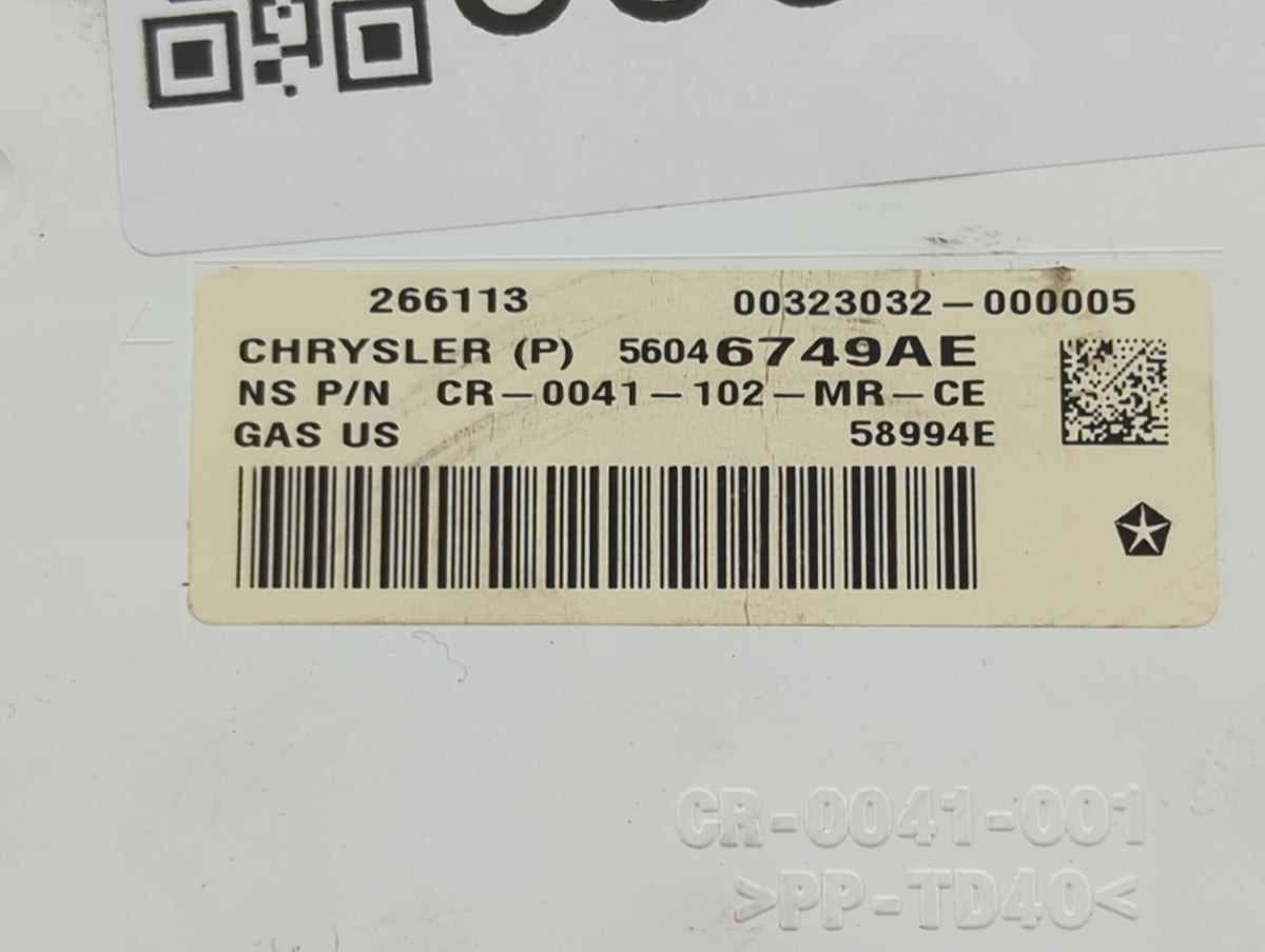2011-2012 Dodge Journey Instrument Cluster Speedometer Gauges P/N:56046749AE 56046749AD Miles: Fits Fits 2011 2012 OEM Used 