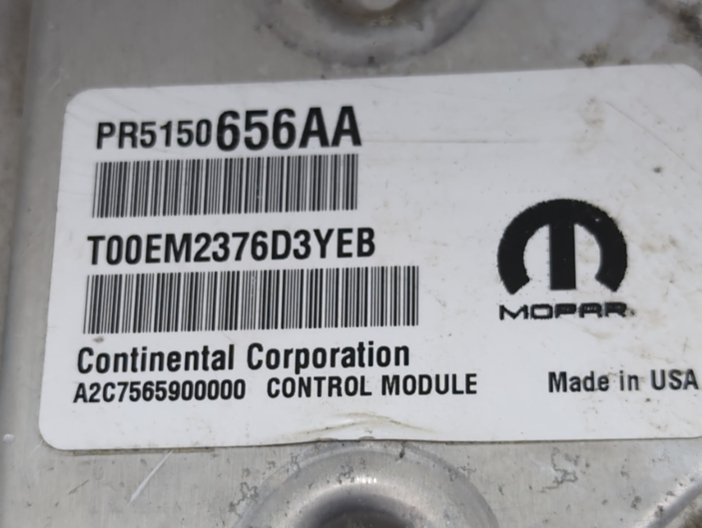 2011-2012 Dodge Journey PCM Engine Control Computer ECU ECM PCU OEM P/N:R5150656AA Fits Fits 2011 2012 OEM Used Auto Parts -