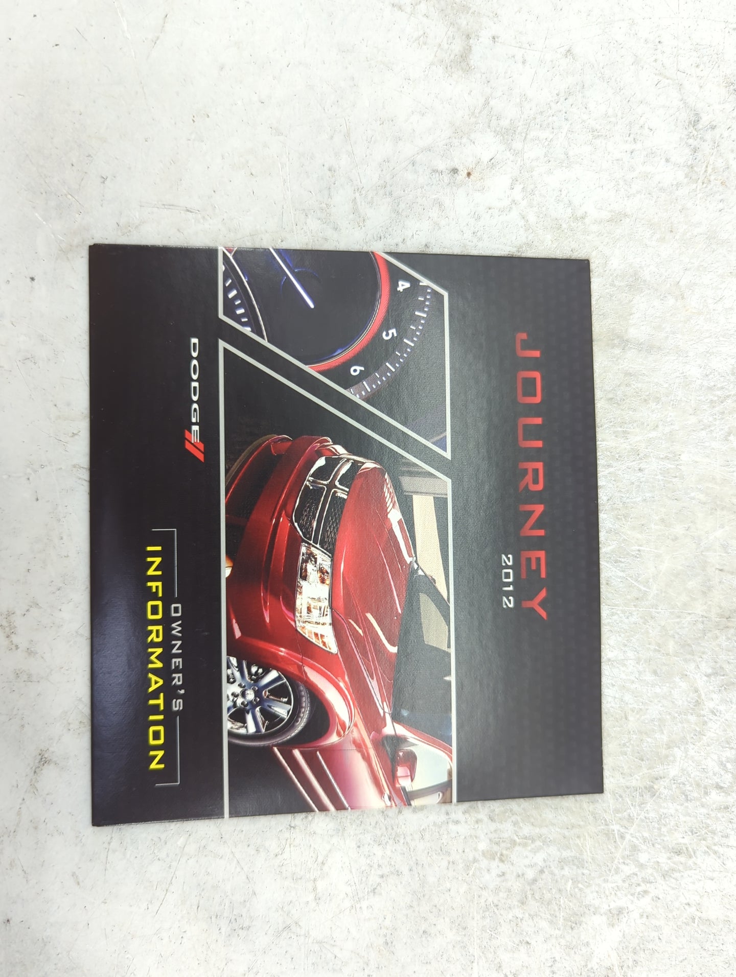 2012 Dodge Journey Owners Manual Book Guide P/N:12JC49-926-AA OEM Used Auto Parts - Oemusedautoparts1.com