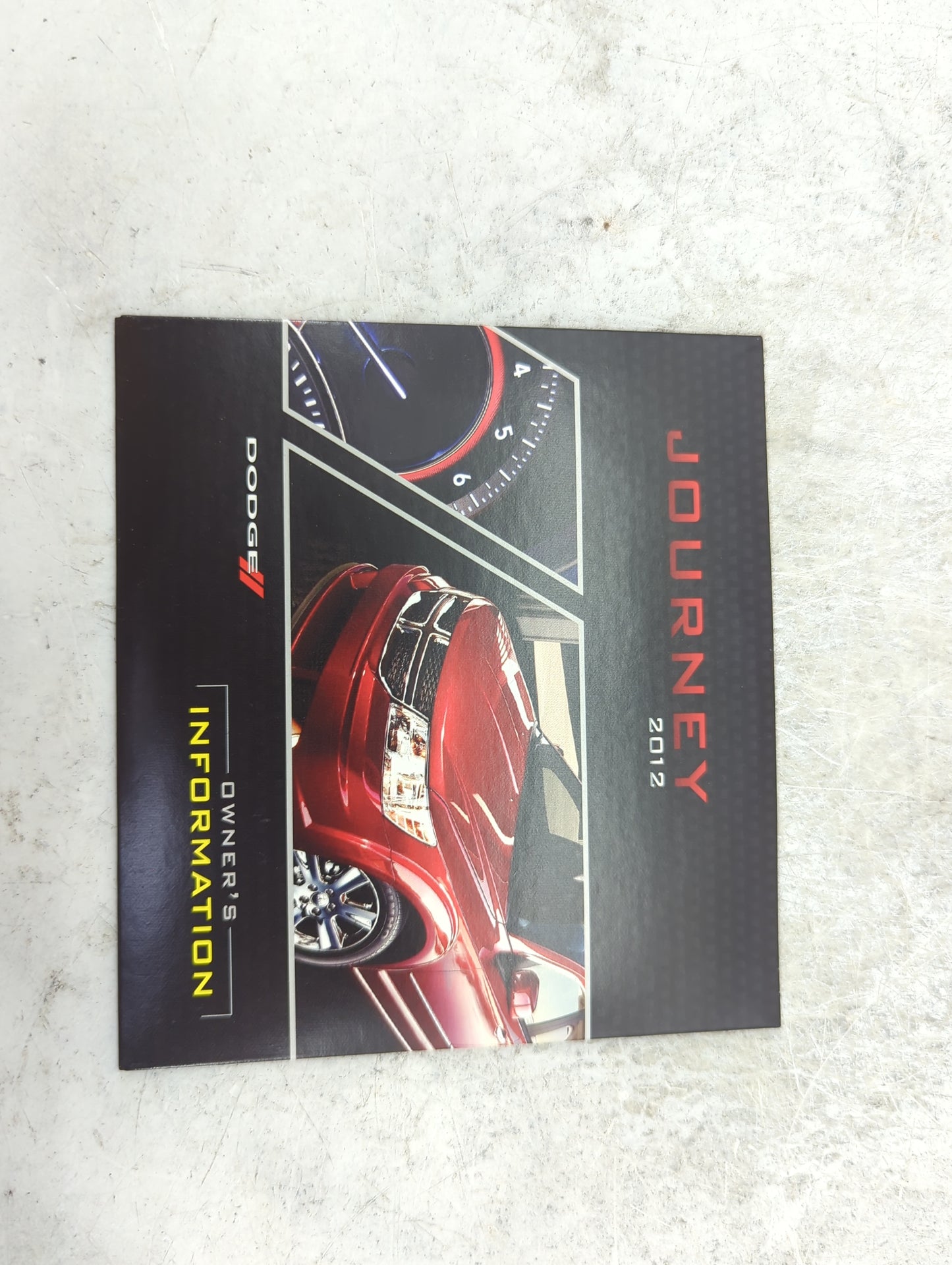 2012 Dodge Journey Owners Manual Book Guide P/N:12JC49-926-AA OEM Used Auto Parts - Oemusedautoparts1.com