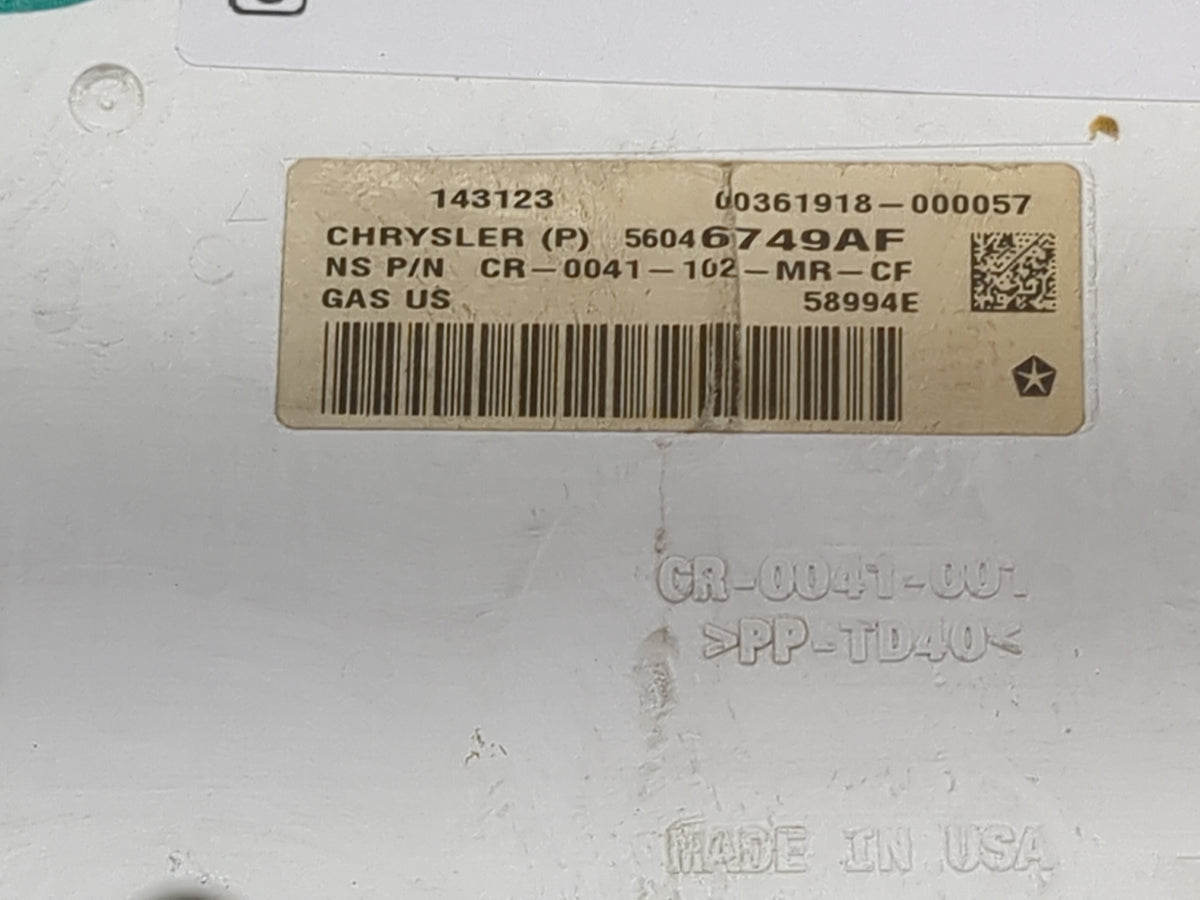 2012 Dodge Journey Instrument Cluster Speedometer Gauges P/N:56046749AF P56046749AF Miles:156K Fits OEM Used Auto Parts - Oe