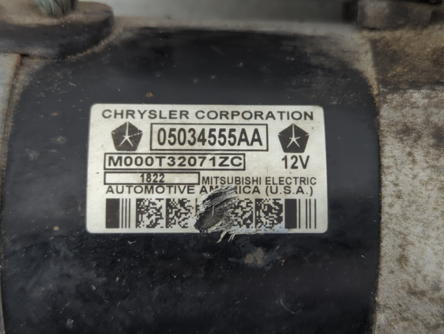 2009-2020 Dodge Journey Car Starter Motor Solenoid OEM P/N:M000T32071ZC 05034555AA Fits OEM Used Auto Parts - Oemusedautopar