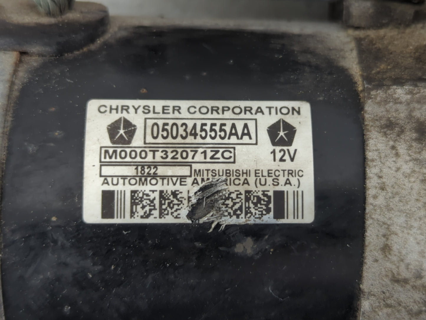 2009-2020 Dodge Journey Car Starter Motor Solenoid OEM P/N:M000T32071ZC 05034555AA Fits OEM Used Auto Parts - Oemusedautopar