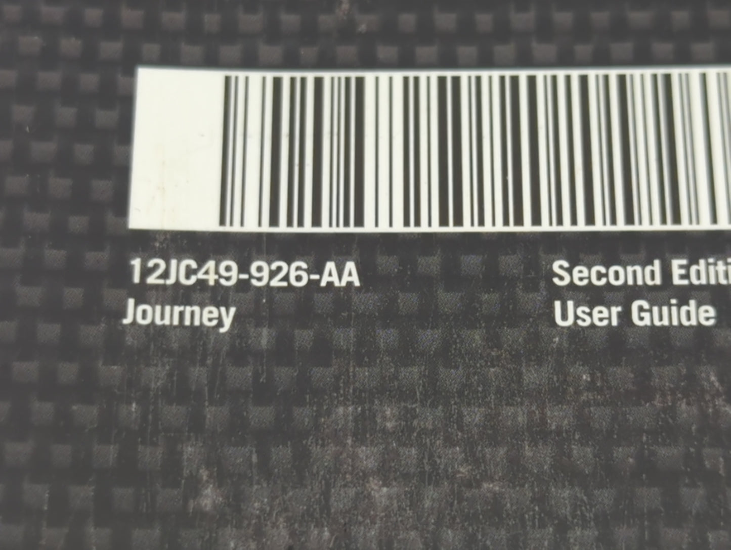2012 Dodge Journey Owners Manual Book Guide P/N:12JC46-926-AA OEM Used Auto Parts - Oemusedautoparts1.com