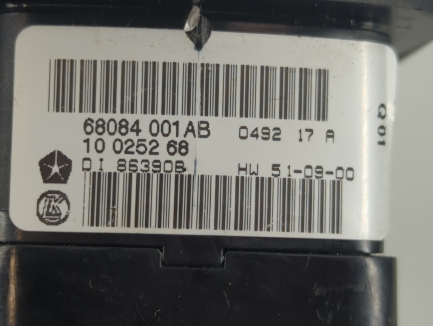 2012 Dodge Journey Master Power Window Switch Replacement Driver Side Left P/N:68084 001AB Fits OEM Used Auto Parts - Oemuse