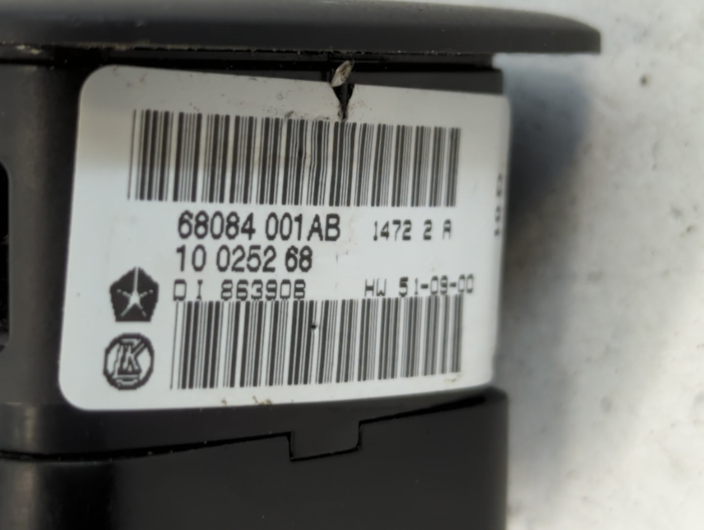 2012 Dodge Journey Master Power Window Switch Replacement Driver Side Left P/N:68084001AB Fits OEM Used Auto Parts - Oemused