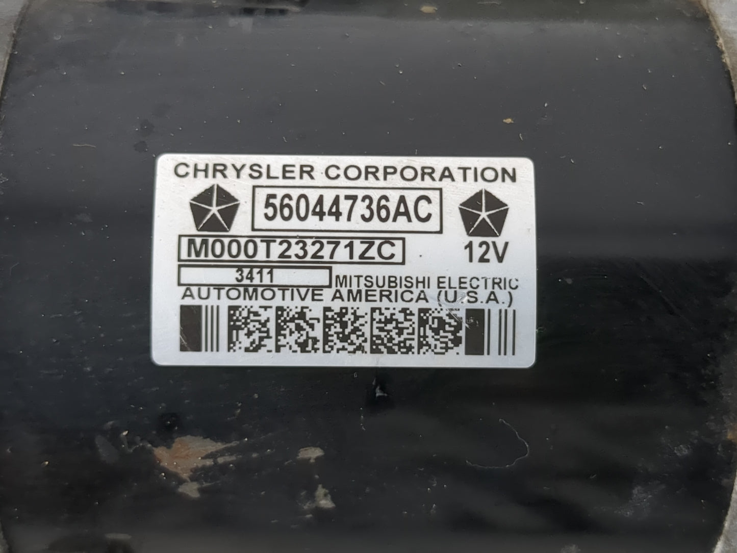 2012 Dodge Ram 1500 Car Starter Motor Solenoid OEM P/N:M000T23271ZC 56044736AC Fits OEM Used Auto Parts - Oemusedautoparts1.