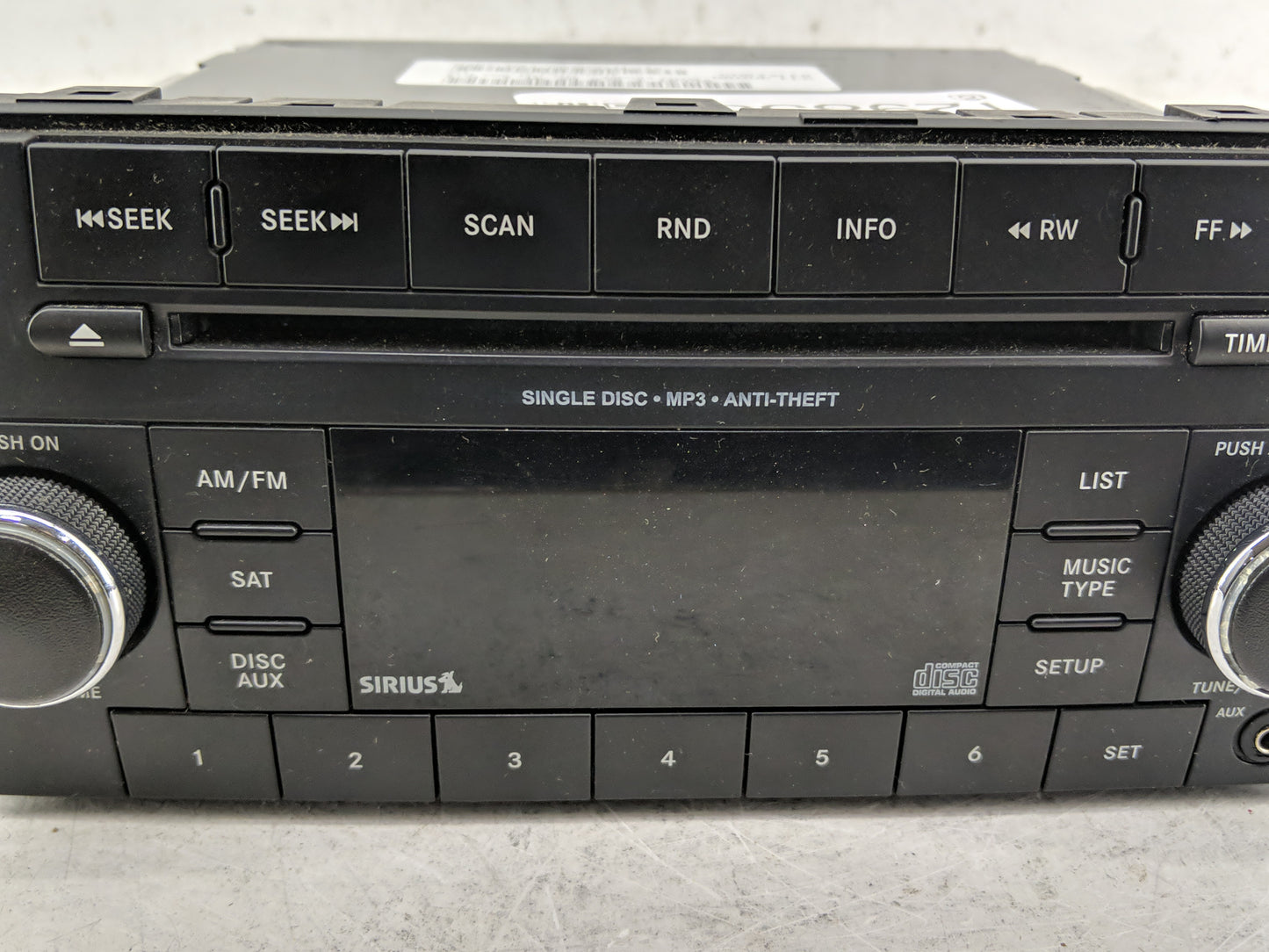 2012 Dodge Ram 1500 Radio AM FM Cd Player Receiver Replacement P/N:P05091164AA Fits Fits 2013 2014 OEM Used Auto Parts - Oem