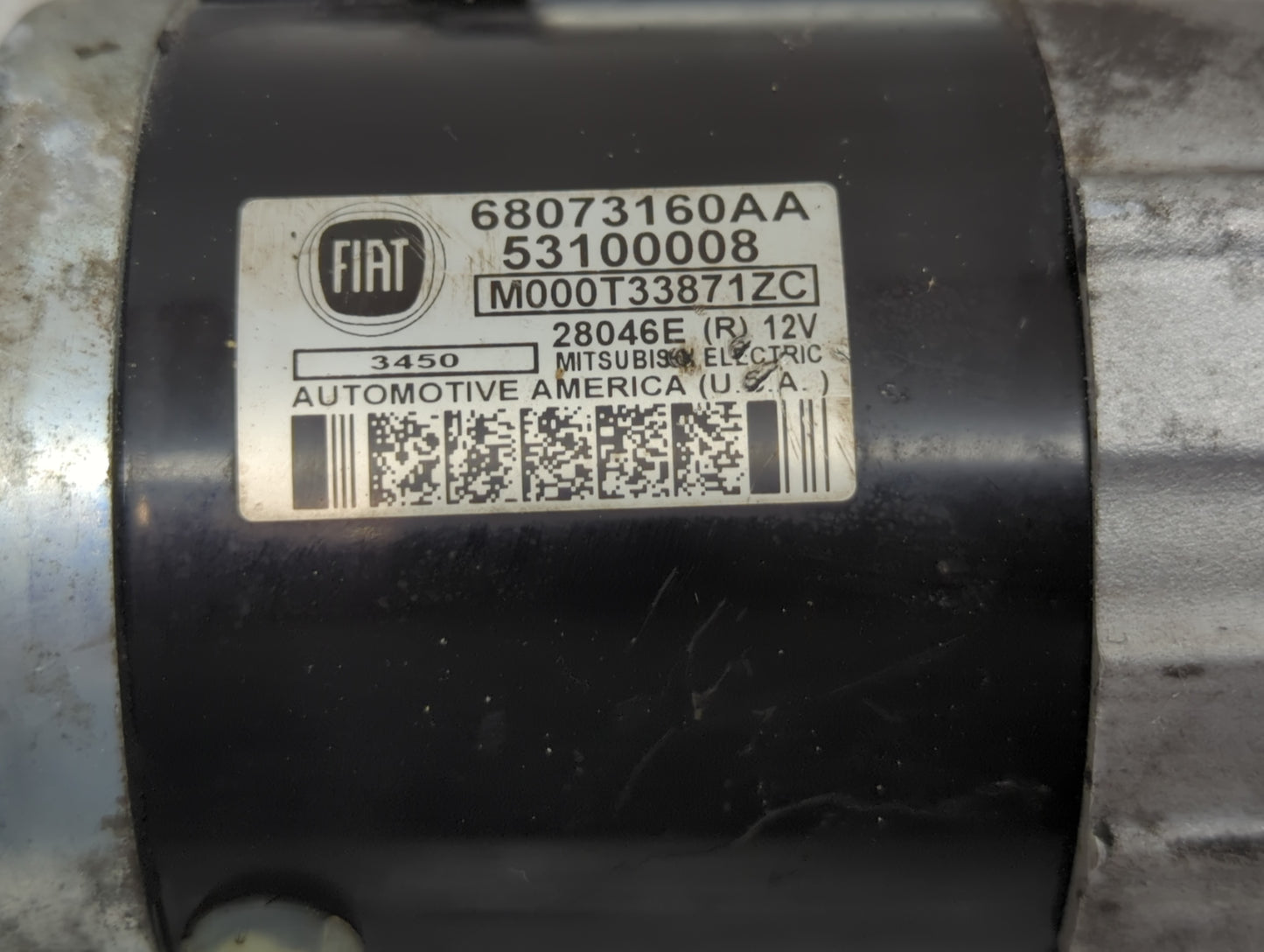 2012-2017 Fiat 500 Car Starter Motor Solenoid OEM P/N:68073160AA Fits Fits 2012 2013 2014 2015 2016 2017 OEM Used Auto Parts