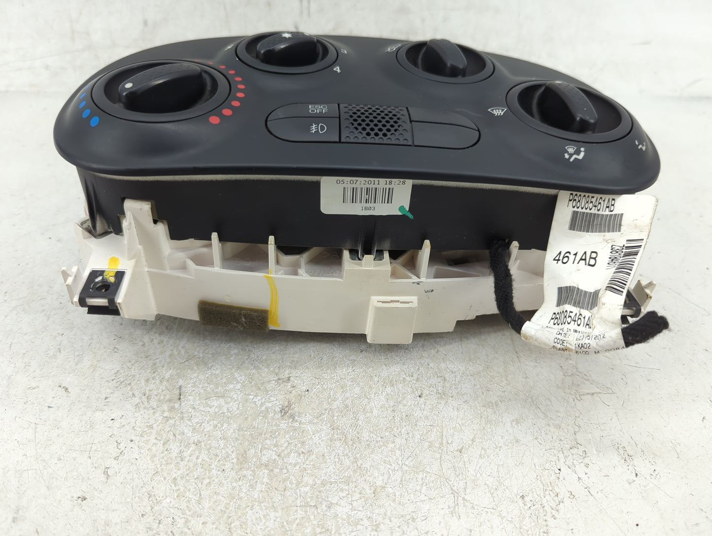 2012-2017 Fiat 500 Climate Control Module Temperature AC/Heater Replacement P/N:P68085461AB Fits OEM Used Auto Parts - Oemus