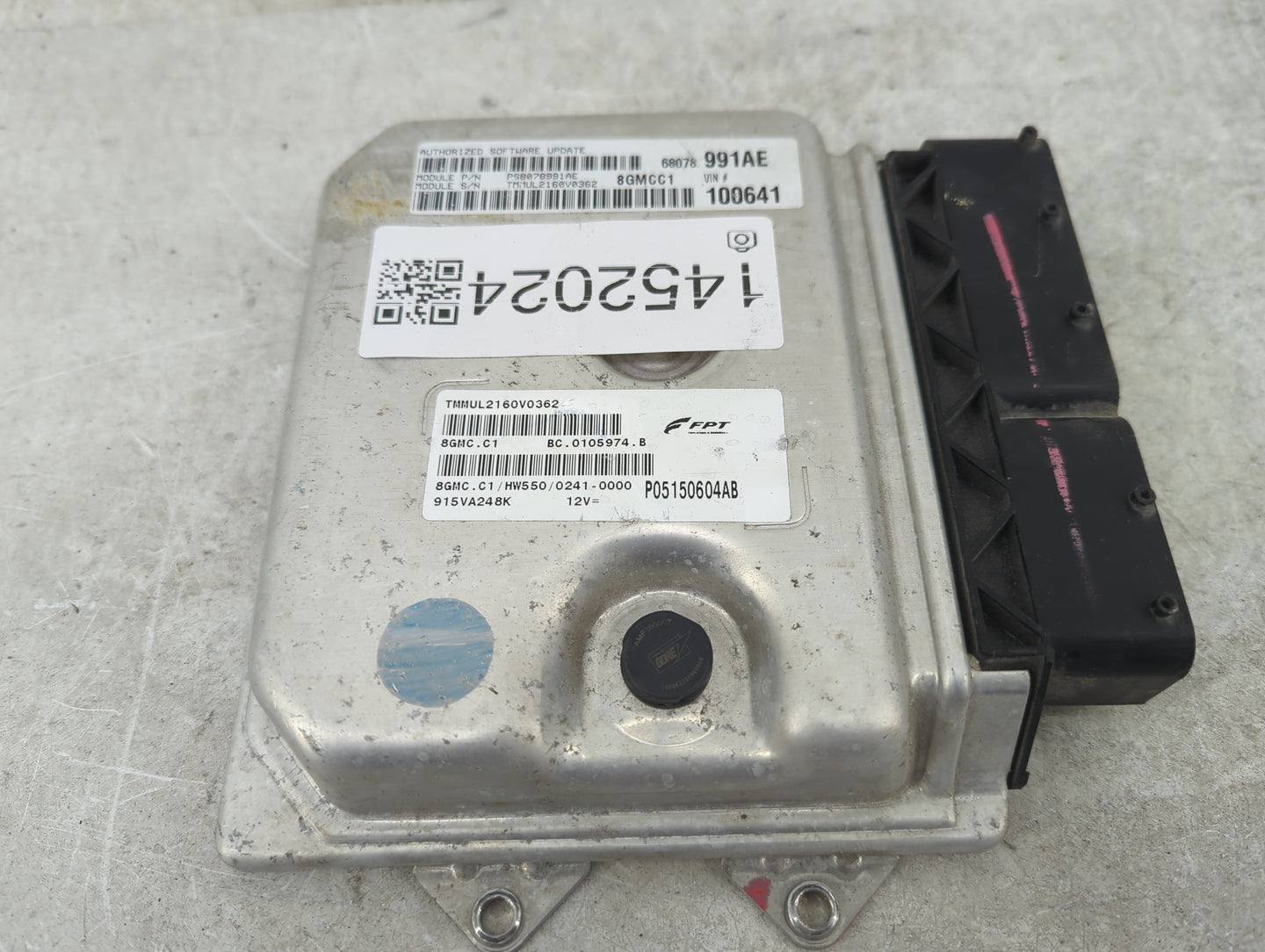 2012-2014 Fiat 500 PCM Engine Control Computer ECU ECM PCU OEM P/N:P68078991AE 05150604AB Fits Fits 2012 2013 2014 OEM Used 