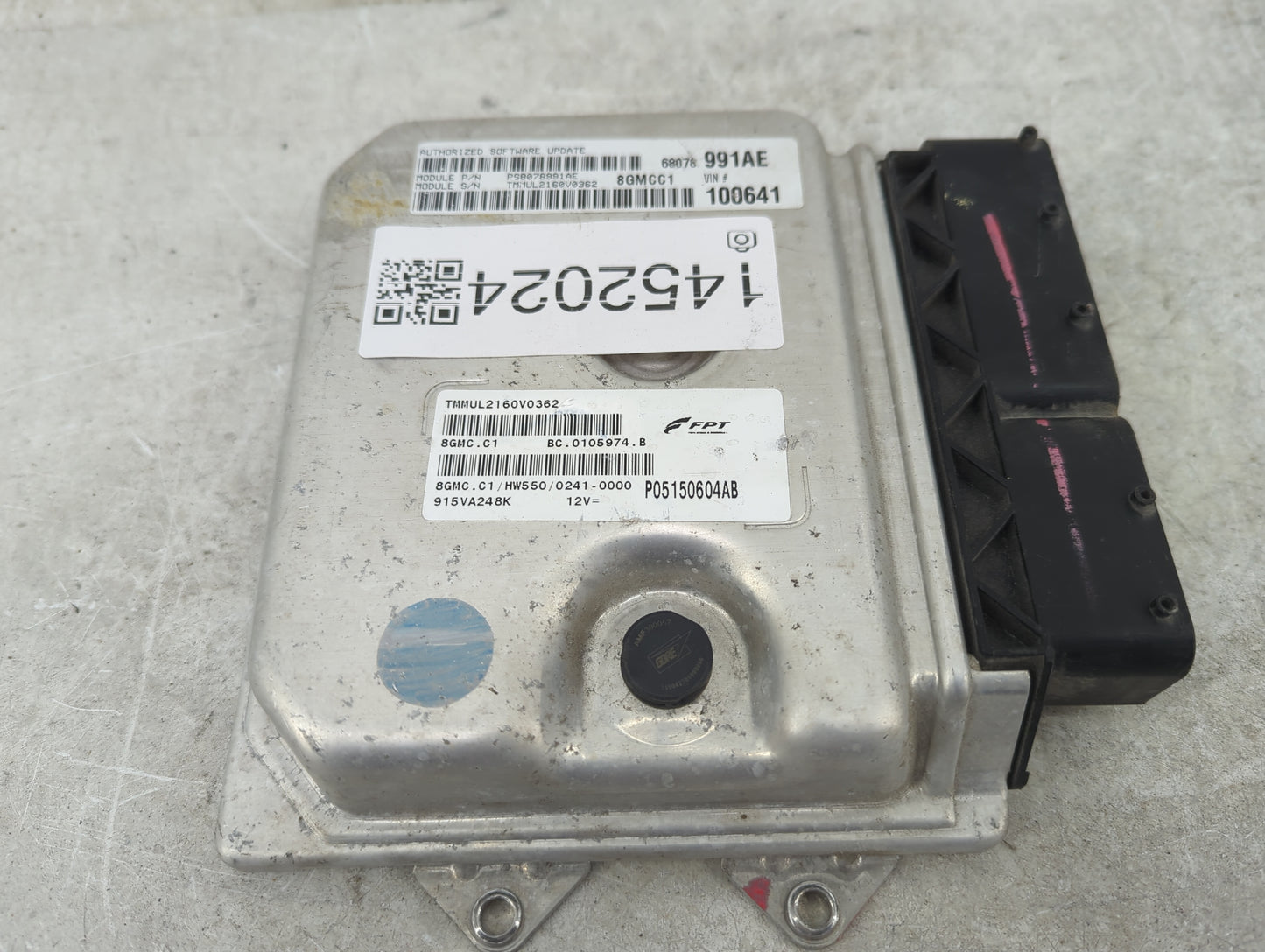 2012-2014 Fiat 500 PCM Engine Control Computer ECU ECM PCU OEM P/N:P68078991AE 05150604AB Fits Fits 2012 2013 2014 OEM Used 