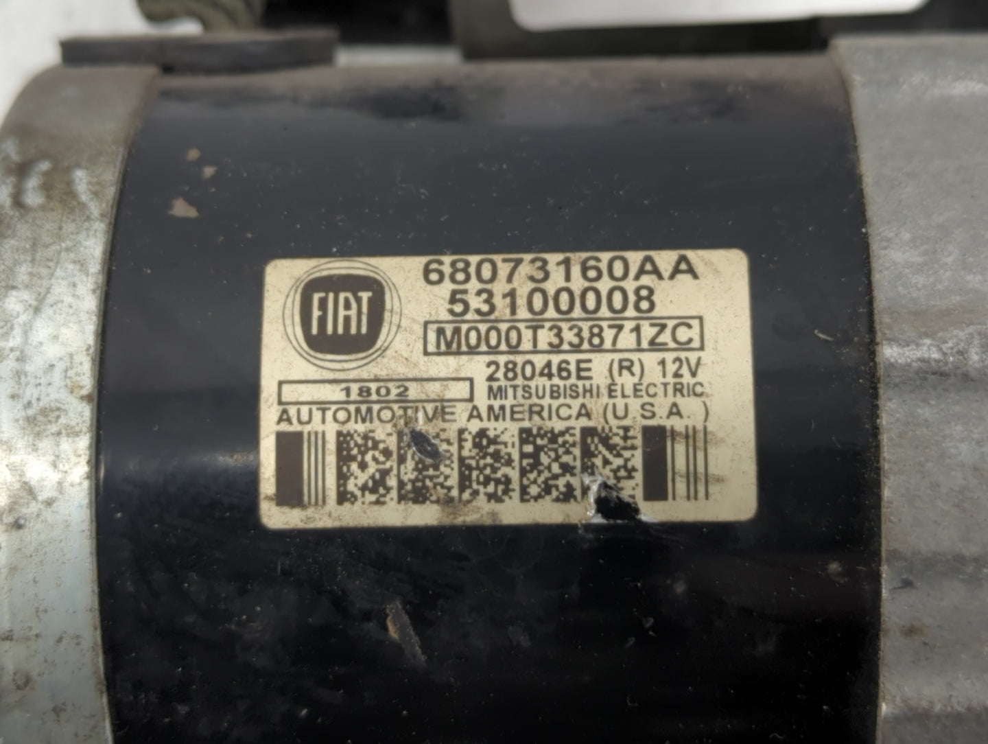 2012-2017 Fiat 500 Car Starter Motor Solenoid OEM P/N:M000T33871ZC 68073160AA Fits Fits 2012 2013 2014 2015 2016 2017 OEM Us