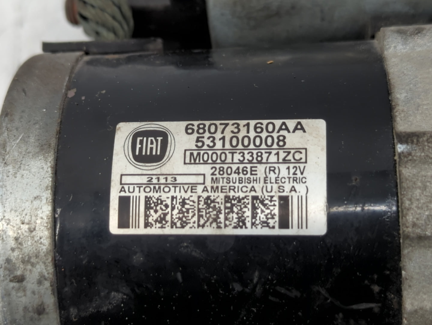 2012-2017 Fiat 500 Car Starter Motor Solenoid OEM P/N:M000T33871ZC 68073160AA Fits Fits 2012 2013 2014 2015 2016 2017 OEM Us