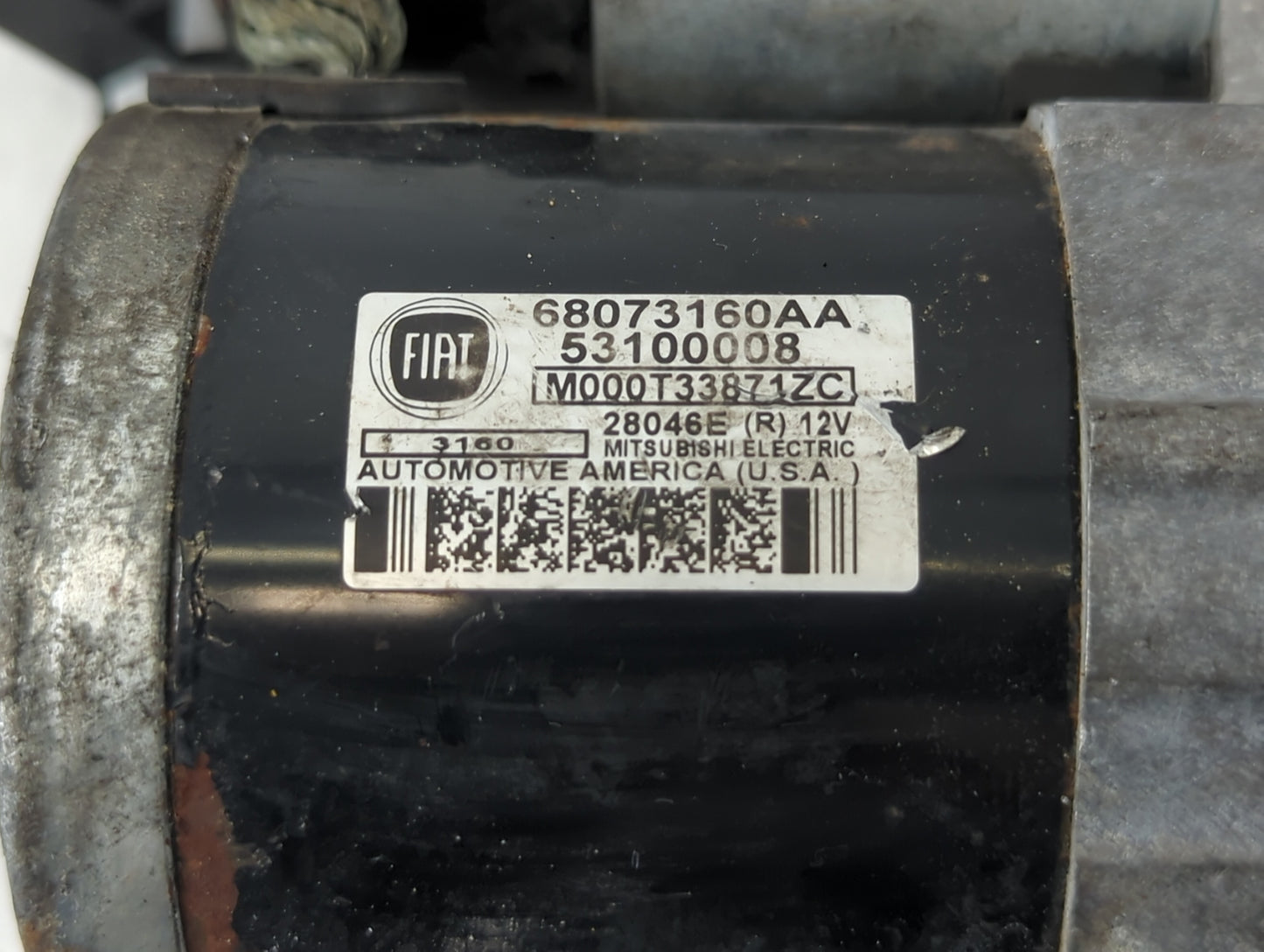 2012-2017 Fiat 500 Car Starter Motor Solenoid OEM P/N:53100008 68073160AA Fits Fits 2012 2013 2014 2015 2016 2017 OEM Used A