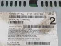 2012 Ford Edge Radio AM FM Cd Player Receiver Replacement P/N:CT4T-19C107-BD Fits OEM Used Auto Parts - Oemusedautoparts1.co