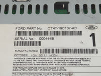 2012 Ford Edge Radio AM FM Cd Player Receiver Replacement P/N:CT4T-19C107-AC Fits Fits 2013 OEM Used Auto Parts - Oemusedaut