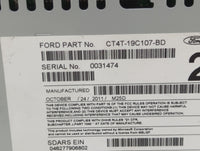 2012 Ford Edge Radio AM FM Cd Player Receiver Replacement P/N:CT4T-19C107-BD Fits OEM Used Auto Parts - Oemusedautoparts1.co