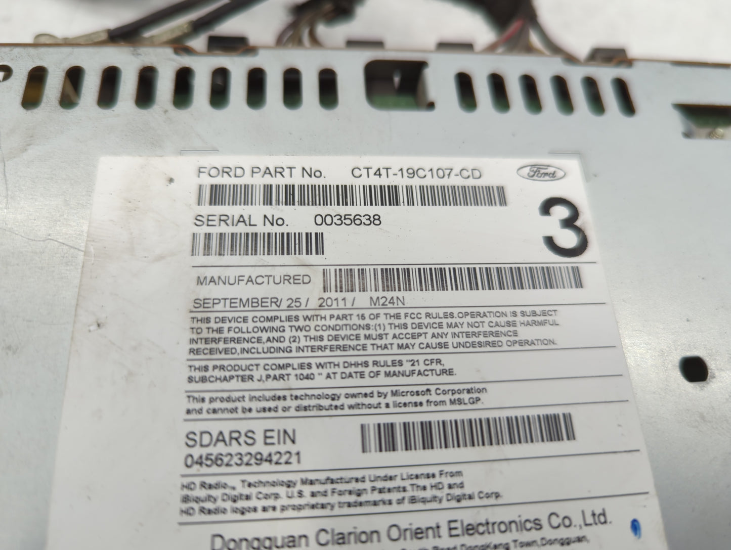 2012-2012 Ford Edge Am Fm Cd Player Radio Receiver - Oemusedautoparts1.com
