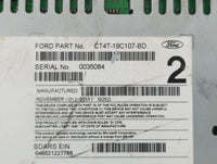 2012 Ford Edge Radio AM FM Cd Player Receiver Replacement P/N:CT4T-19C107-BD Fits Fits 2013 OEM Used Auto Parts - Oemusedaut