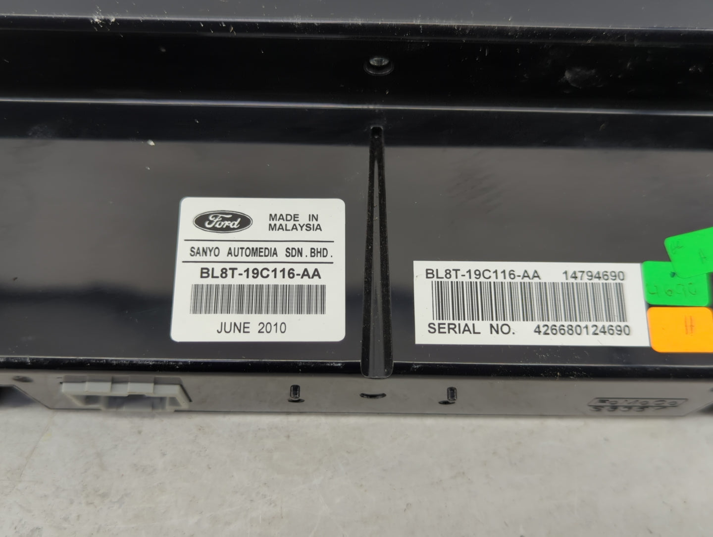 2010-2012 Ford Escape Radio AM FM Cd Player Receiver Replacement P/N:BL8T-19C116-AA Fits Fits 2010 2011 2012 OEM Used Auto P