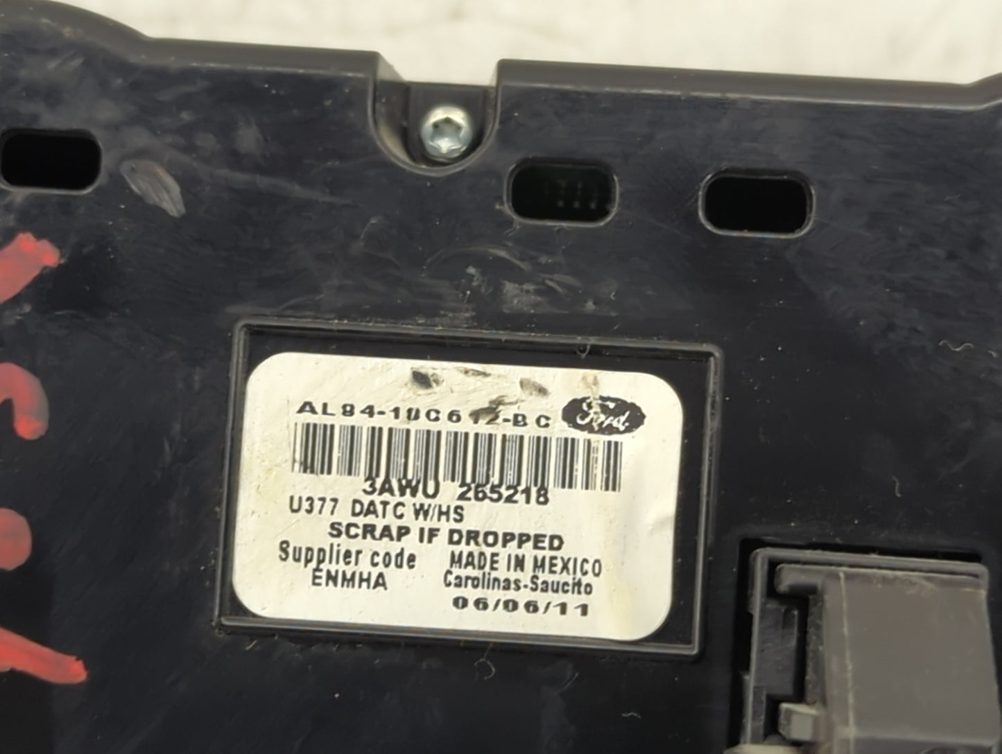 2009-2012 Ford Escape Climate Control Module Temperature AC/Heater Replacement P/N:AL84-18C612-BC Fits Fits 2009 2010 2011 2
