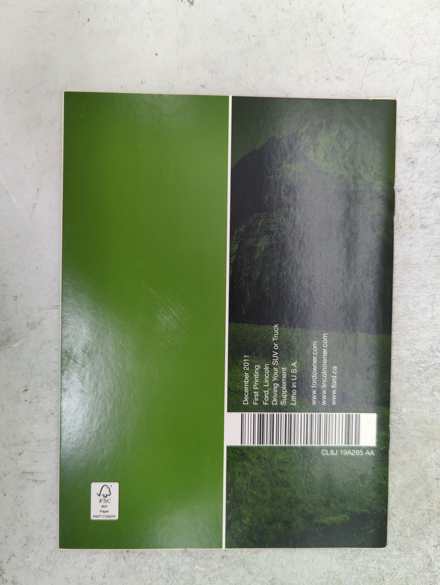 2012 Ford Escape Owners Manual Book Guide P/N:CL8J 19A321 AA CL8J 19A285 AA OEM Used Auto Parts - Oemusedautoparts1.com