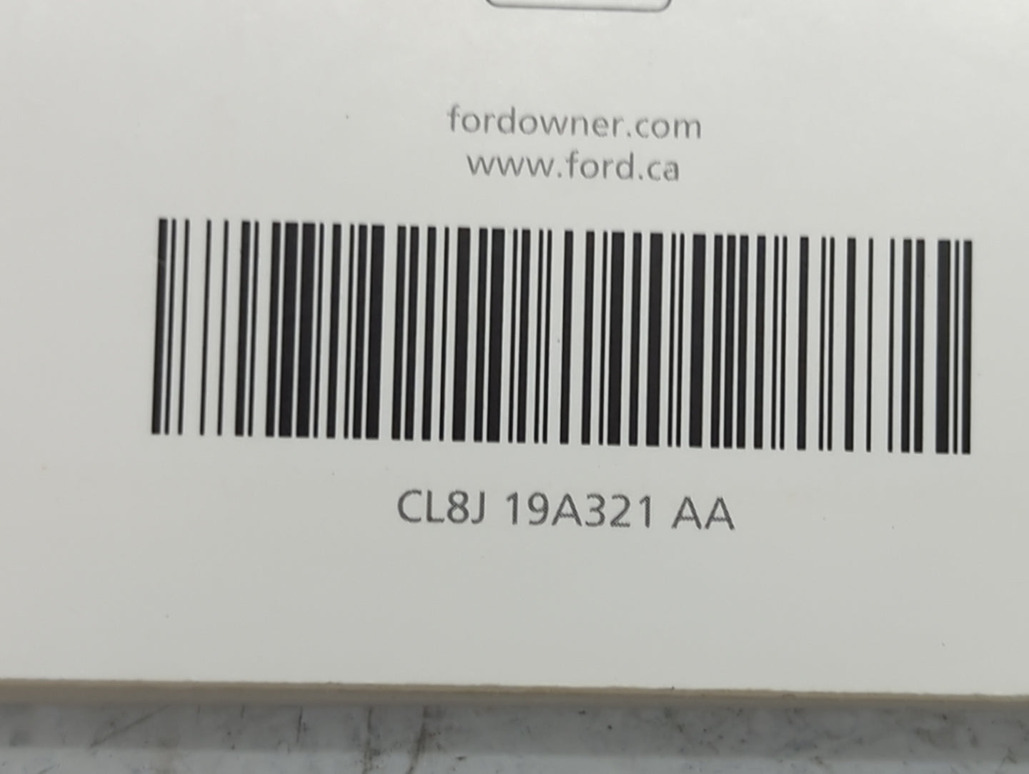 2012 Ford Escape Owners Manual Book Guide P/N:CL8J 19A321 AA CL8J 19A285 AA OEM Used Auto Parts - Oemusedautoparts1.com