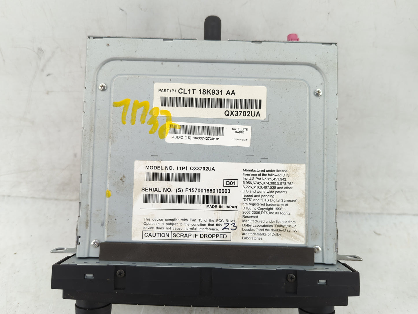 2012 Ford Expedition Radio AM FM Cd Player Receiver Replacement P/N:CL1T 18K931 AA Fits OEM Used Auto Parts - Oemusedautopar